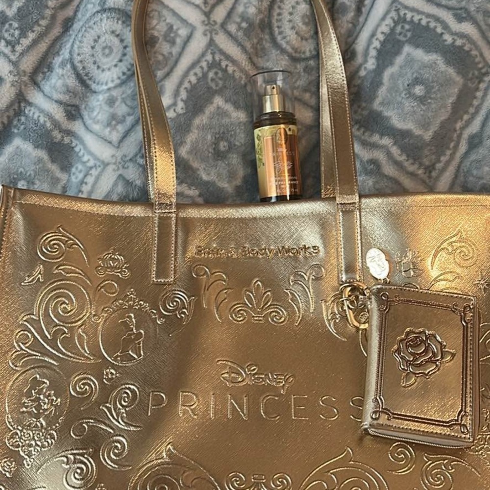 Disney Princess Embossed Gold Tote Bag